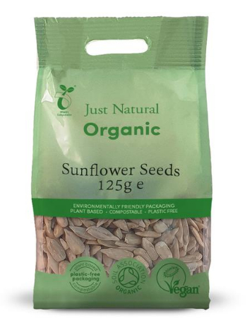 JUST NATURAL SUNFLOWER SEEDS 125G