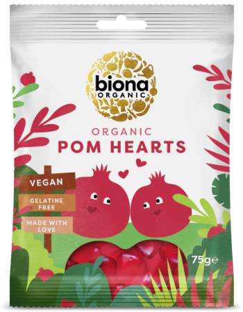 BIONA ORGANIC POM HEARTS 75G