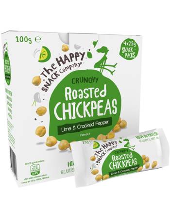 THE HAPPY SNACK CO CHICKPEA LIME & CRACKED PEPPER