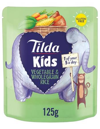 TILDA KIDS VEGETABLE & WHOLEGRAIN RICE 125G