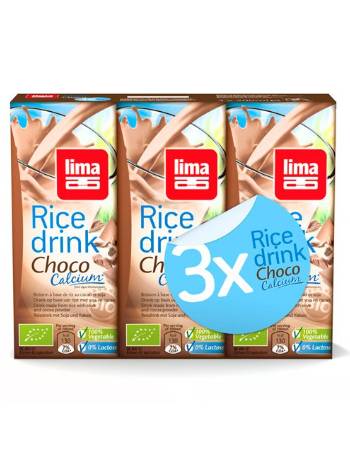 LIMA ORGANIC RICE CHOCOLATE DRINK 3 X 200ML