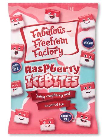 FABULOUS FREE FROM FACTORY RASPBERRY ICE BITES 75G