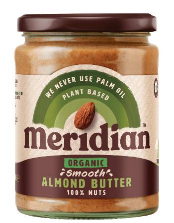 MERIDIAN ORGANIC SMOOTH ALMOND BUTTER 470G