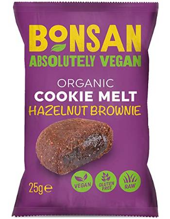 BONSAN ORGANIC VEGAN COOKIE HAZELNUT BROWNIE 25G