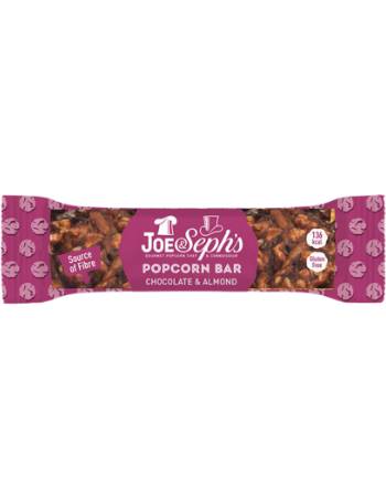 JOE AND SEPHS CHOCOLATE ALMOND POPCORN BAR 27G