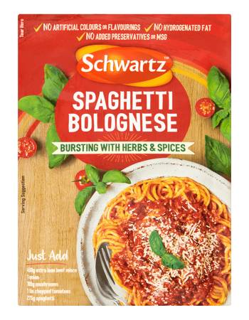 SCHWARTZ SPAGHETTI BOLOGNESE 40G