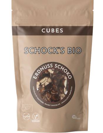 SCHOCKS BIO CUBES PEANUT CHOCOLATE 90G