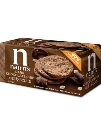 NAIRNS DARK CHOCOLATE CHIP OAT BISCUITS 200G
