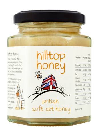 HILLTOP RAW BRITISH SOFT SET HONEY 227G