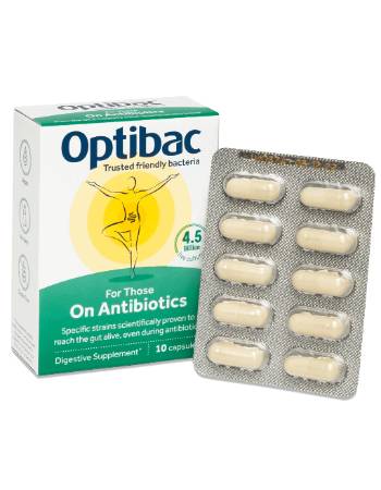 OPTIBAC FOR THOSE ON ANTIBIOTICS  | 10 CAPSULES - 10 DAYS SUPPLY