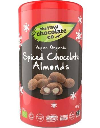 THE RAW CHOCOLATE CO SPICED CHOCOLATE ALMONDS 180G