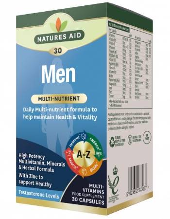 NATURES AID MEN'S MULTIVITAMIN & MINERAL 30 TABLETS