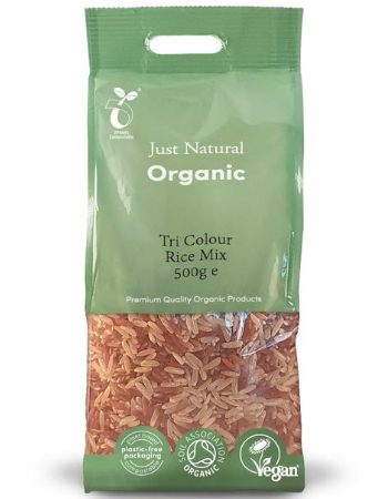 JUST NATURAL TRI  COLOUR RICE MIX 500G
