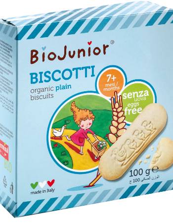 BIO JUNIOR ORGANIC PLAIN BISCUITS 100G