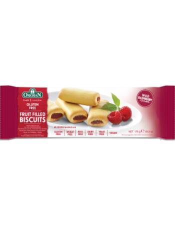 ORGRAN WILD RASPBERRY FRUIT FILLED BISCUITS 175G