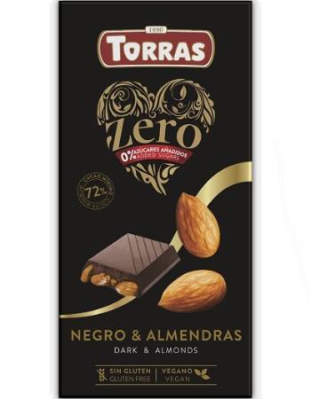 TORRAS KETO ZERO DARK CHOCOLATE WITH ALOMND 150G