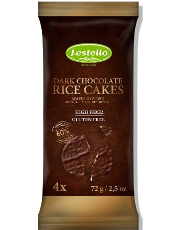 LESTELLO DARK CHOCOLATE RICE CAKES 72G