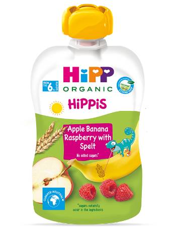 HIPP HIPPIS APPLE BANANA RASPBERRY WITH SPELT 100G