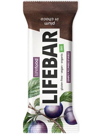 LIFEFOOD RAW LIFEBAR 40G | PLUM IN CHOCOLATE