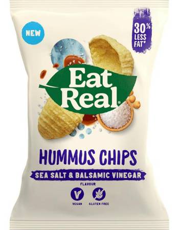 EAT REAL HUMMUS CHIPS SEA SALT BALSAMIC 135G