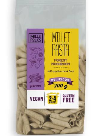 MILL & FOLKS MILLET PENNE WITH FOREST MUSHROOM 200G