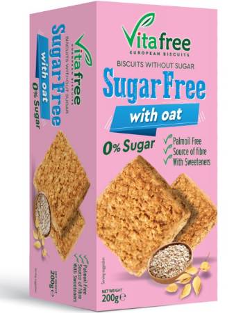 VITAFREE SUGAR FREE WHOLEMEAL BISCUITS 200g