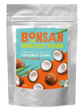 BONSAN COCONUT CHIPS CARAMEL 40G