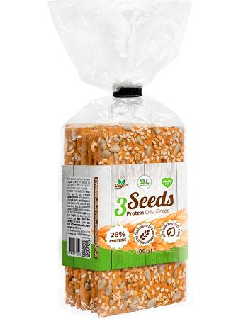 DAILY LIFE 3 SEEDS PROTEIN CRISPBREAD 100G