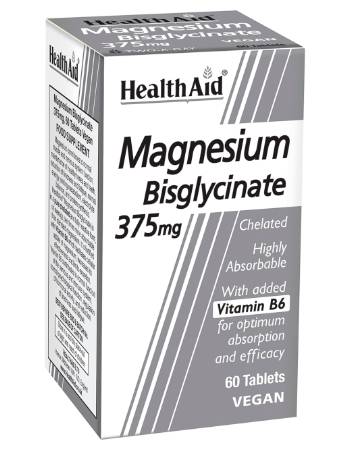 HEALTH AID MAGNESIUM BISGLYCINATE 375MG 60 TABLETS