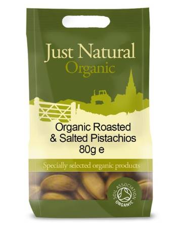 JUST NATURAL ROASTED PISTACHIOS 80G