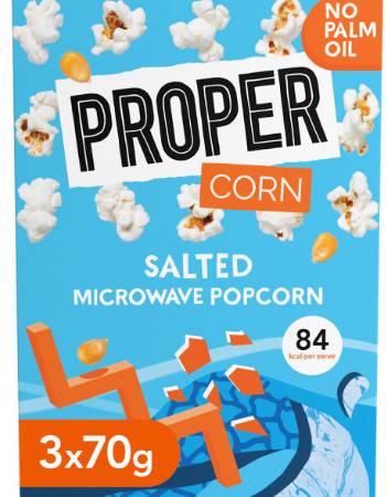 PROPER CORN SALTED MICROWAVE POPCORN | 3 BAGS