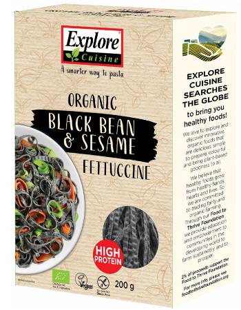 EXPLORE CUSINE BLACK BEAN & SESAME FETTUCCINE 200G