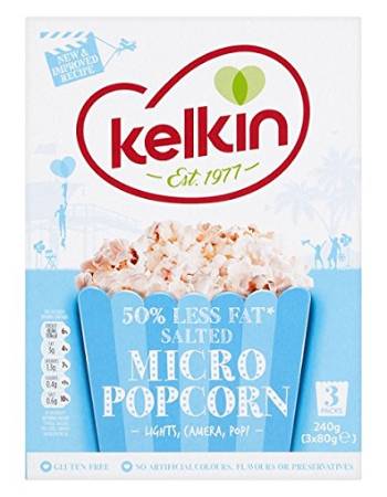 KELKIN POPCORN 50% LESS FAT (MICROWAVE) 240G