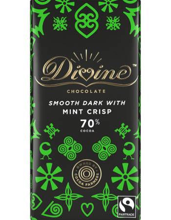 DIVINE 70% DARK MINT CHOCOLATE 90G