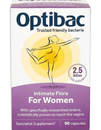 OPTIBAC FOR WOMEN PROBIOTICS - INTIMATE FLORA | 90 CAPSULES - UP TO 3 MONTH'S SUPPLY
