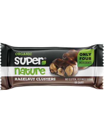 SUPER NATURE CHOCOALTE HAZELNUT CLUSTER 34G