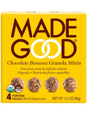 MADE GOOD CHOCOLATE BANANA MUESLI MINIS (4 PORTION PACKS)