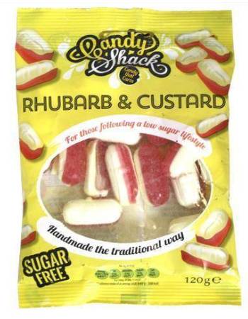 CANDY SHACk RHUBARB & CUSTARD 120g (SUGAR FREE)