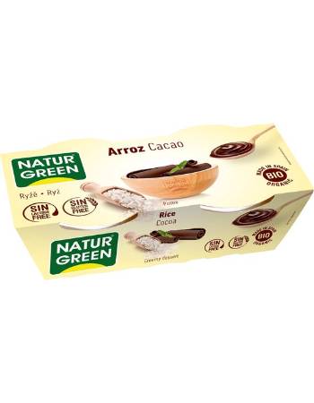 NATUR GREEN RICE CACOA DESSERT 2 X 125G