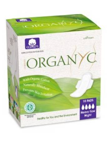 ORGANYC SANITARY PAD HEAVY FLOW X10