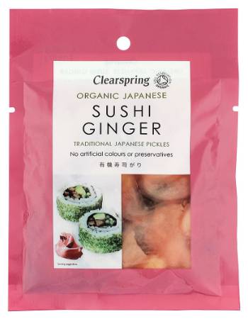 CLEARSPRING ORGANIC SUSHI GINGER PICKLE 50G