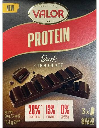 VALOR PROTEIN 3 BARS 81G DARK CHOCOLATE