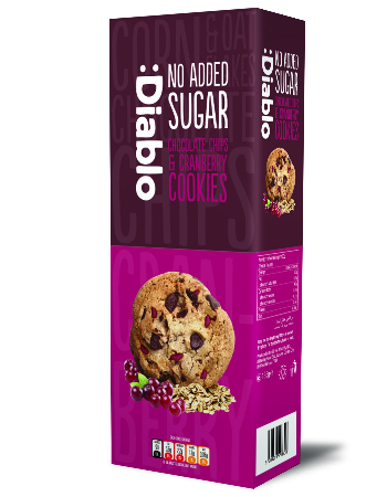 DIABLO SUGAR FREE CHOC CHIP & CRANBERRY 135G