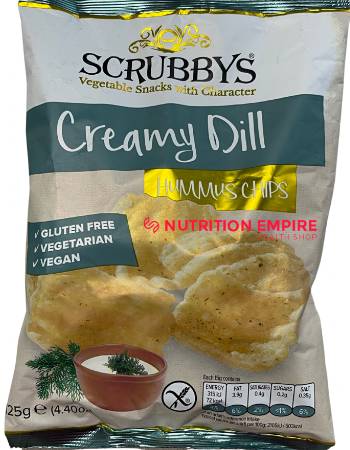 SCRUBBYS HUMMUS CHIPS CREAMY DILL 125G