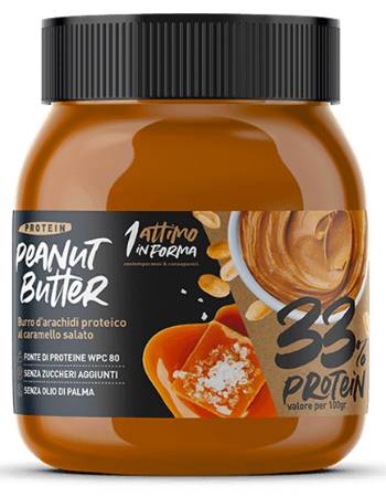 1 ATTIMO PROTEIN PEANUT BUTTER WITH SALTED CARAMEL SPREAD 350G