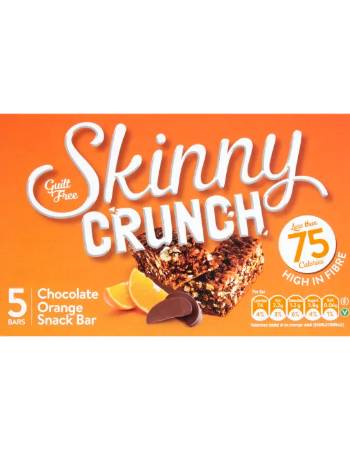 SKINNY CRUNCH ORANGE BARS  (5 X 20G)