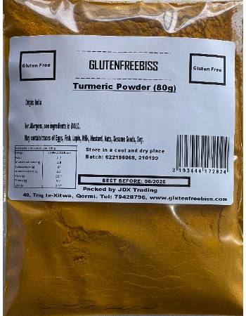 GLUTENFREEBISS TURMERIC POWDER 80G