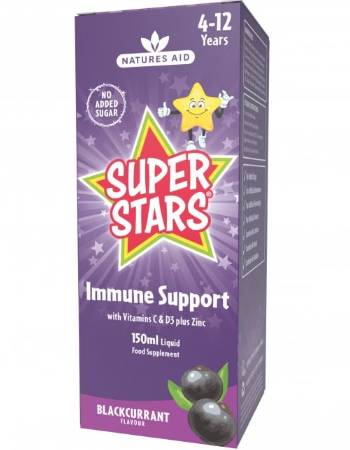 NATURES AID SUPER STARS IMMUNE SUPPORT 150ML | BLACKCURRANT FLAVOUR