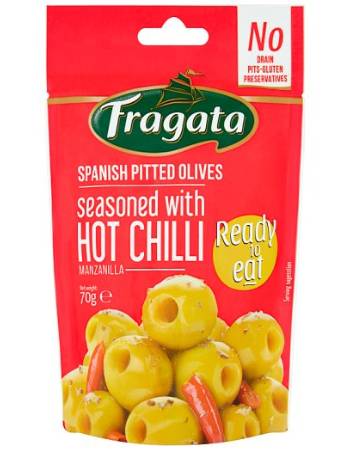 FRAGATA OLIVES WITH HOT CHILLI 70G