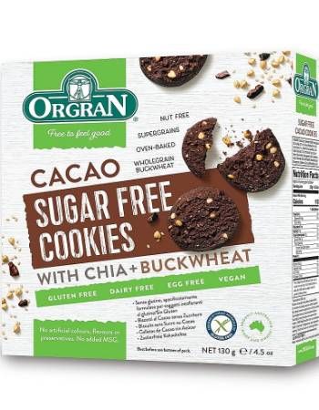 ORGRAN COCOA COOKIES 130G